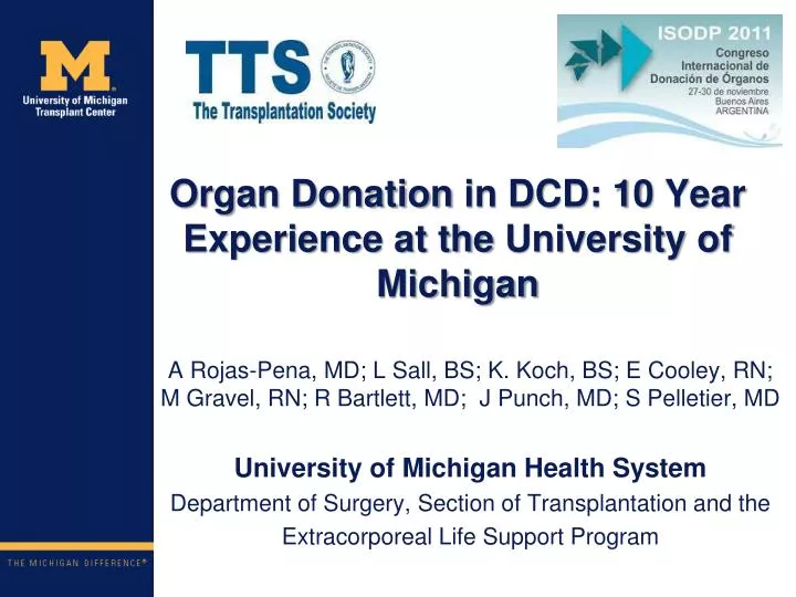organ donation in dcd 10 year experience at the university o f michigan