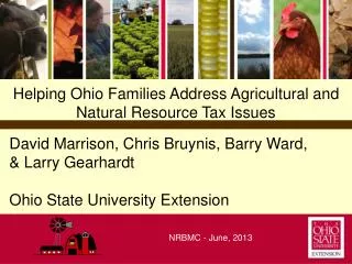 Helping Ohio Families Address Agricultural and Natural Resource Tax Issues
