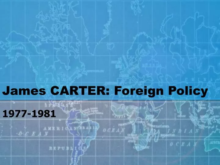 james carter foreign policy