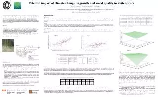 Potential impact of climate change on growth and wood quality in white spruce