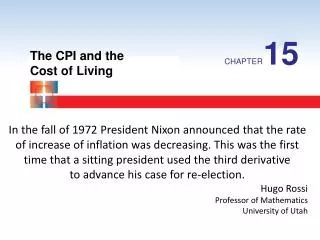 The CPI and the Cost of Living