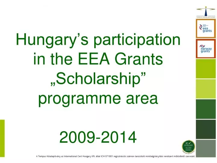 hungary s participation in the eea grants scholarship programme area 2009 2014