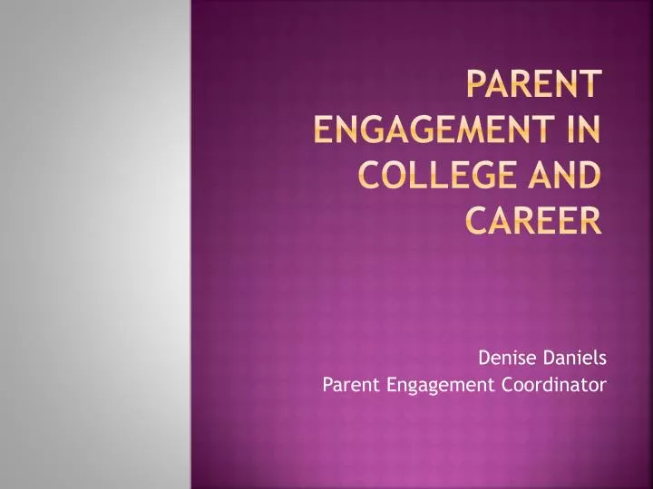 parent engagement in college and career