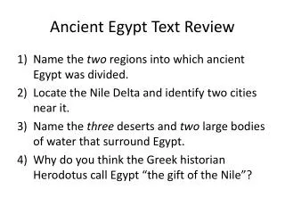 Ancient Egypt Text Review