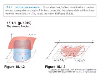 15.1.1 (p. 1019) The Volume Problem