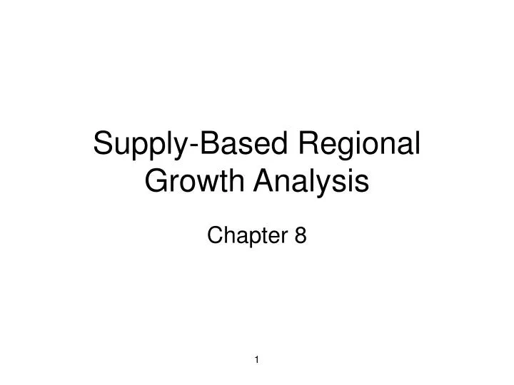 supply based regional growth analysis