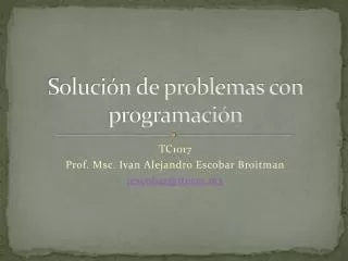 Solución de problemas con programación