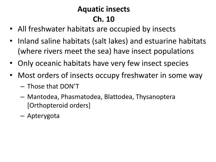 aquatic insects ch 10