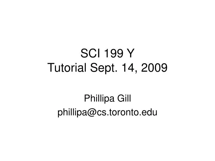 sci 199 y tutorial sept 14 2009