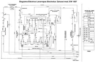 Diagrama Eléctrico Lavarropas Electrolux/ Zanussi mod. EW 1007