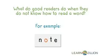 What do good readers do when they do not know how to read a word?