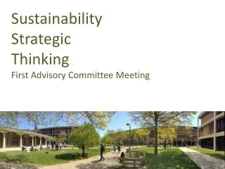 Sustainability Strategic Thinking First Advisory Committee Meeting