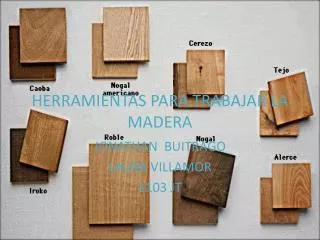 herramientas para trabajar la madera