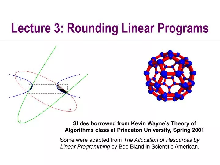 lecture 3 rounding linear programs