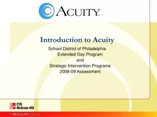 Introduction to Acuity