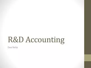 R&amp;D Accounting