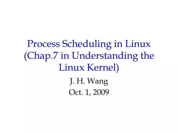 process scheduling in linux chap 7 in understanding the linux kernel