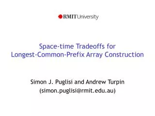 Space-time Tradeoffs for Longest-Common-Prefix Array Construction