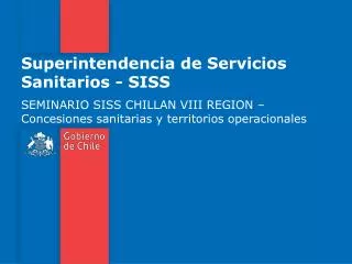 superintendencia de servicios sanitarios siss