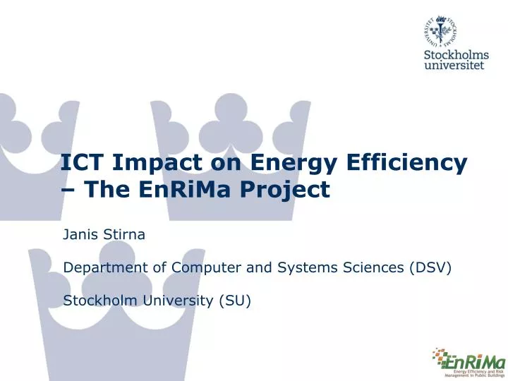 ict impact on energy efficiency the enrima project