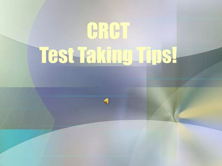 crct test taking tips