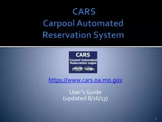 CARS Carpool Automated Reservation System