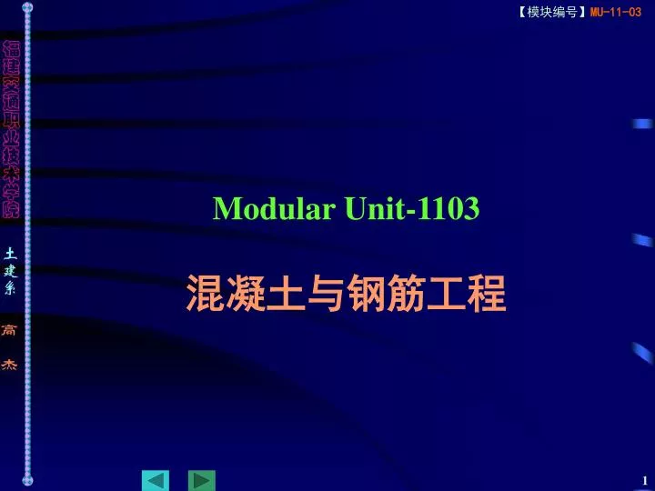 modular unit 1103