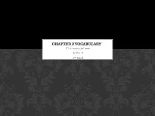 Chapter 2 Vocabulary