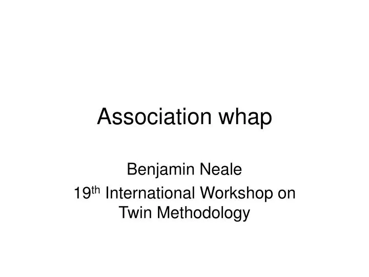 association whap