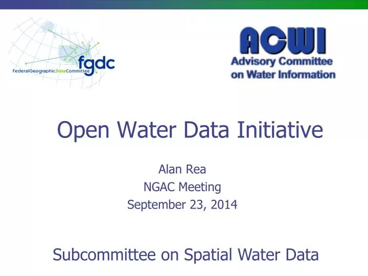 open water data initiative