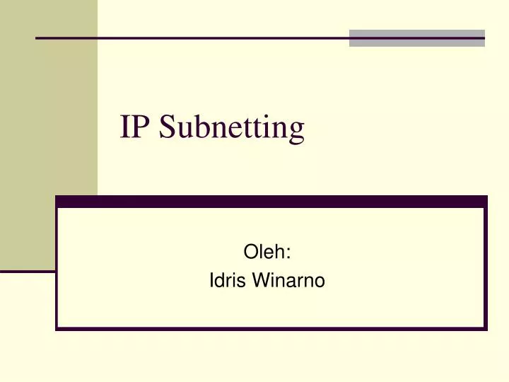 ip subnetting