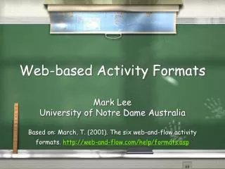 Web-based Activity Formats