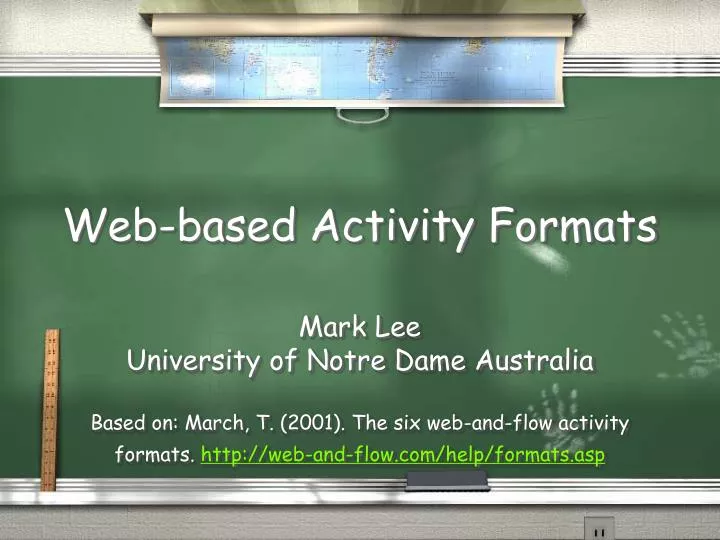 web based activity formats