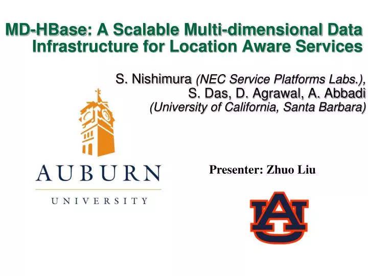md hbase a scalable multi dimensional data infrastructure for location aware services