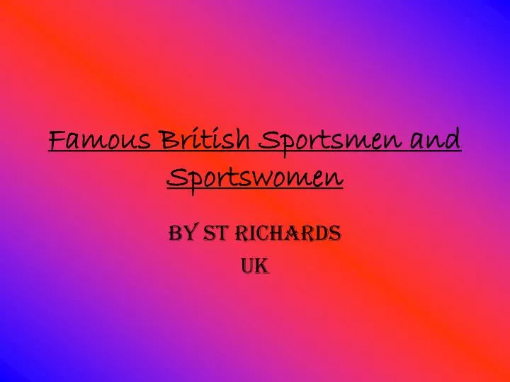 famous british sportsmen and sportswomen