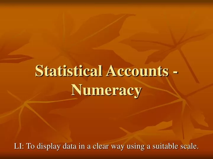 statistical accounts numeracy