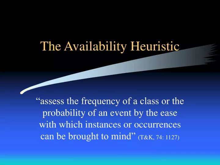 the availability heuristic