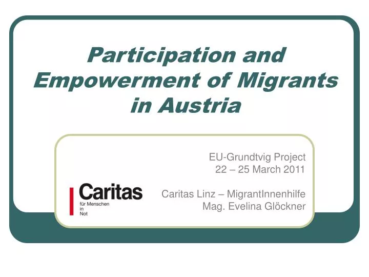 participation and empowerment of migrants in austria