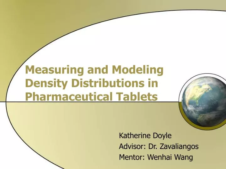 measuring and modeling density distributions in pharmaceutical tablets