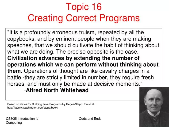 topic 16 creating correct programs