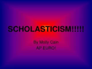 scholasticism