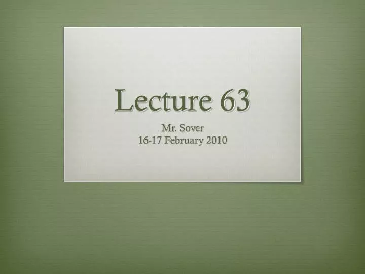 lecture 63