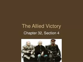 the allied victory