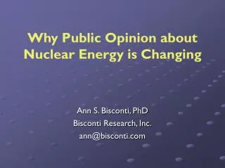 ann s bisconti phd bisconti research inc ann@bisconti com