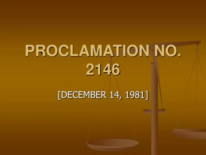 proclamation no 2146