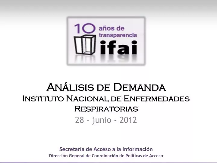 an lisis de demanda instituto nacional de enfermedades respiratorias