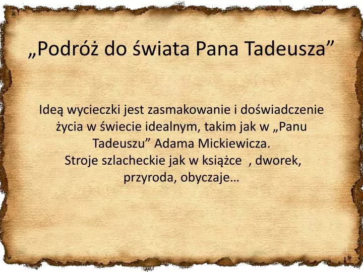 podr do wiata pana tadeusza