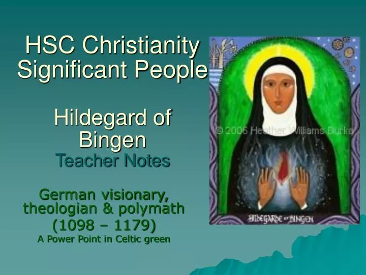 hsc christianity significant people hildegard of bingen teacher notes