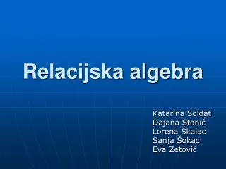 relacijska algebra