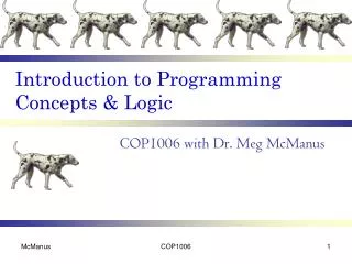 Introduction to Programming Concepts &amp; Logic